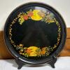 Hand-Painted Toleware Tray with Floral Cornucopia Design
