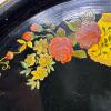Hand-Painted Toleware Tray with Floral Cornucopia Design - 4