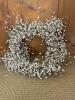 Faux Pip Berry Wreath &ndash; White Berries, Rustic Hand-Wrapped Twig Base