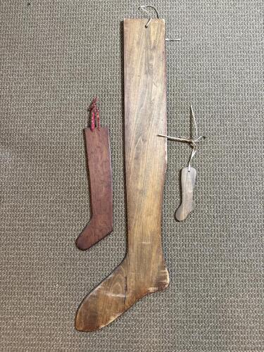 Set of 3 Vintage Wooden Sock Stretchers