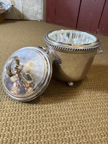 Randolph 510 EPC Silverplate Ice Bucket with Glass Liner