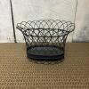 Small Black Wire Oval Metal Basket