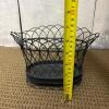 Small Black Wire Oval Metal Basket - 5