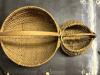 Set of 2 Woven Buttocks Market Gathering Baskets (158) - 2