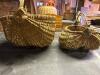 Set of 2 Woven Buttocks Market Gathering Baskets (158) - 3