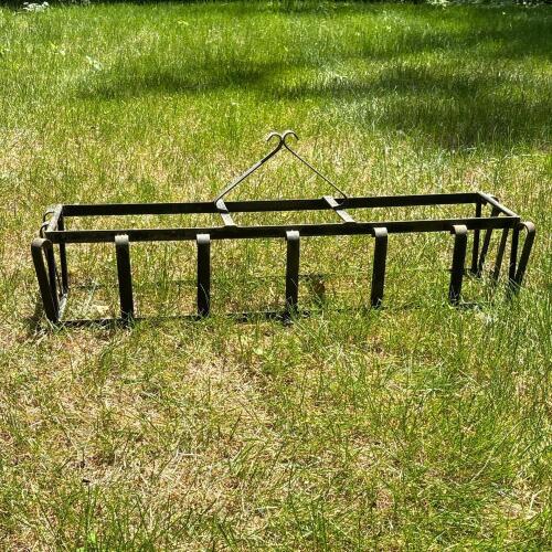 Vintage Wrought Iron Window Box Planter Holder (290)