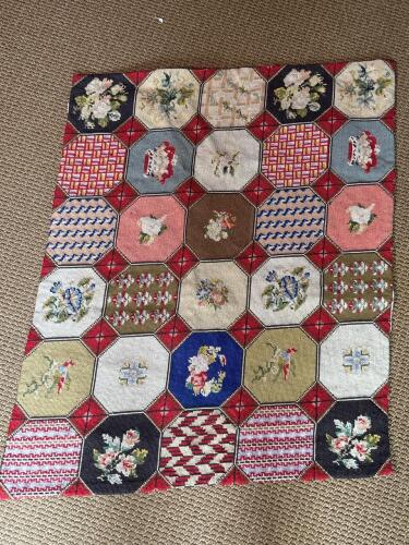 Vintage Needlepoint Patchwork Tapestry (429)