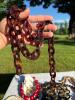 True Chunky Resin & Wood Statement Necklaces & Earrings Set (608) - 9