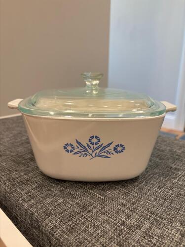 Vintage Corning Ware Blue Cornflower Casserole Dish