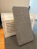 White Entryway Storage Bench with Grey Cushion - 4