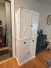 HomCom White Freestanding Kitchen Pantry Cabinet
