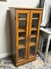 Oak 2-Door Display Cabinet with Glass Panels