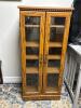 Oak 2-Door Display Cabinet with Glass Panels - 2