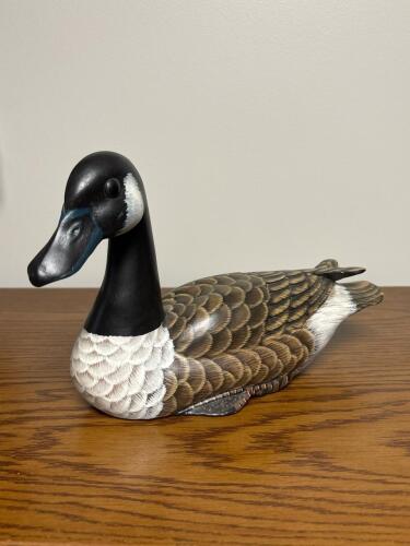 Hand-Carved Wooden Canada Goose