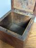 Antique Burlwood Tea Caddy with Hand-Carved Interior Mark & Oak Humidor Tobacco Box Set - 4