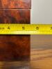Antique Burlwood Tea Caddy with Hand-Carved Interior Mark & Oak Humidor Tobacco Box Set - 6