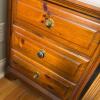 Wood 3-Drawer Nightstand with Dovetail Joints and Metal Knobs - 4