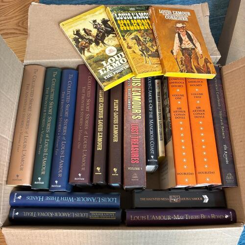 Louis L&rsquo;Amour & Sherlock Holmes Book Lot
