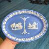 Wedgwood Blue & White Jasperware Oval Tray