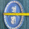Wedgwood Blue & White Jasperware Oval Tray - 10