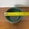 Green Glazed Ceramic Dish with Sculpted Fish Handle Lid - 9