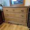 Traditional Wood Dresser with Attached Mirror - 2