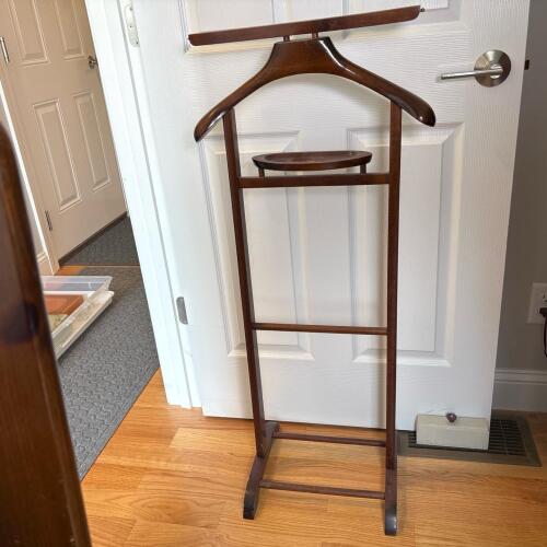 Vintage SPQR Wooden Gentleman's Valet Stand