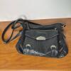 Nicole by Nicole Miller Black Faux Snakeskin Purse