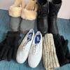 Shoes & Gloves Lot: Keds, Boots, Slippers, Size 7-9
