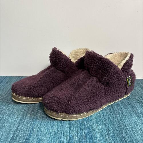 L.L.Bean Women's Purple Cozy Slipper Booties, Size 8