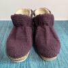 L.L.Bean Women's Purple Cozy Slipper Booties, Size 8 - 2