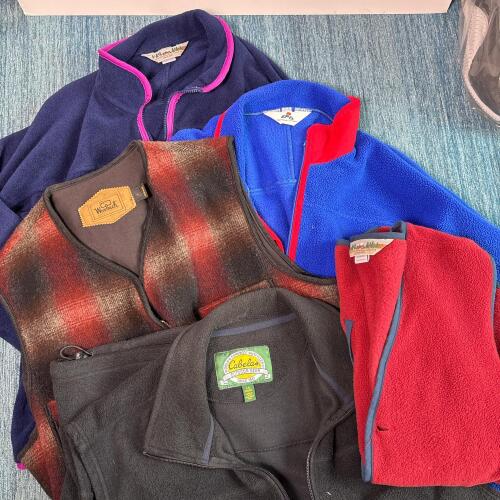Lot of 5 Vintage Outdoor Vests & Jackets