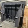 Large Portable Gray Fabric Wardrobe Closet - 2
