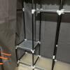 Large Portable Gray Fabric Wardrobe Closet - 3
