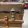 Large Antique Flat-Top Steamer Trunk - 2