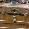 Large Antique Flat-Top Steamer Trunk - 3