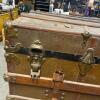Large Antique Flat-Top Steamer Trunk - 4