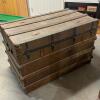 Large Antique Flat-Top Steamer Trunk - 5