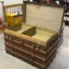 Large Antique Flat-Top Steamer Trunk - 6