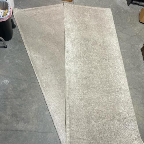 Ruggable 2-Piece Solid Light Beige/Grey Washable Rug