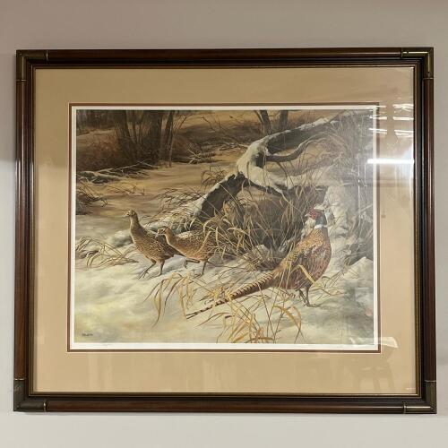"Autumn Encounter - Pheasants" by Rosemary Millette, Limited Edition Signed Print