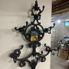 Victorian Style Cast Iron Hall Tree With Ornate Hooks - 2