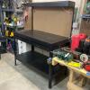 Heavy Duty Metal Workbench with Light, Pegboard, And Drawers