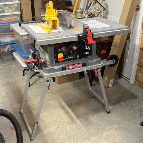 Craftsman 10" Jobsite Table Saw- Model Includes Stand and Accessories