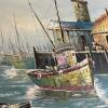 41&rdquo; x 29&rdquo; Large Signed Dillon Oil Painting - Harbor Scene - 6