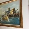 41&rdquo; x 29&rdquo; Large Signed Dillon Oil Painting - Harbor Scene - 7