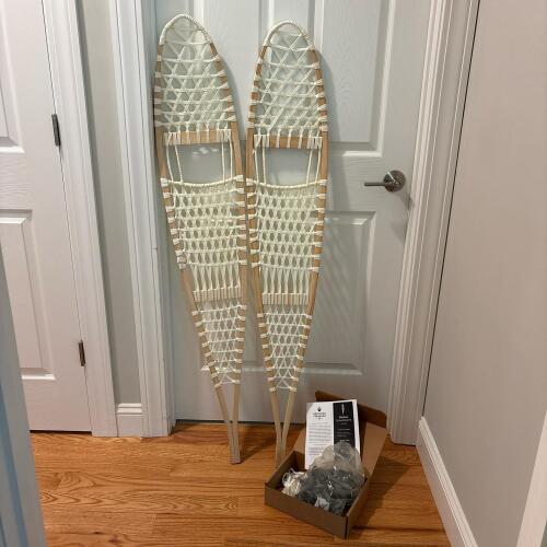 Northern Toboggan Co Alaskan 56" Wooden Snowshoe Kit - Mostly Assembled