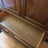 Solid Wood Two-Door and Three-Drawer Wardrobe Armoire - 4