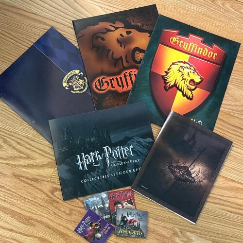 Harry Potter Paper Collectibles Lot &ndash; Folders, Map Book, Lithograph and Stickers