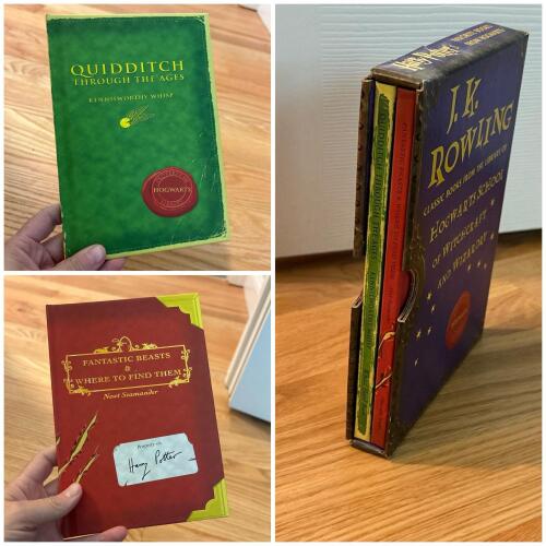 2001 Harry Potter Library of Hogwarts Box Set &ndash; Quidditch and Fantastic Beasts